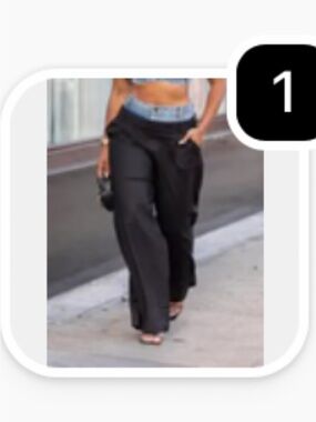 High waisted denim combo pants from motion killer worn once